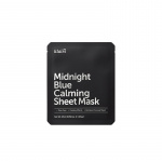 Klairs Midnight Blue Calming Sheet Mask 25mlA sheet mask made of bamboo and charcoal, enriched with an essence that includes willow tree extract (a natural source of BHA), centella asiatica and erythritol, which together purify the skin, reduce and preven