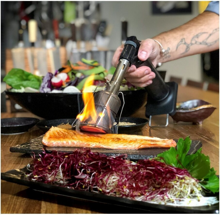 Satake Flame Master gasolbrännare med grill-/stekningsfunktion