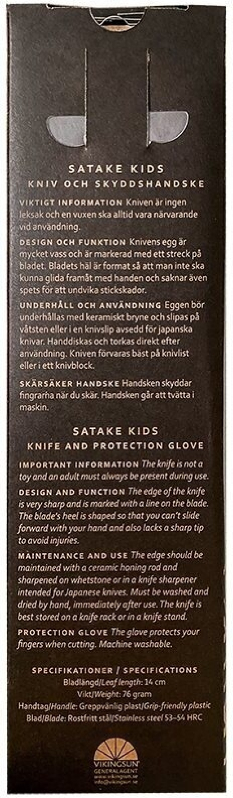 Satake Kids kniv och skärhandske