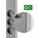 Hombli Smart Power Strip 3-way Grey USB-C & USB-A