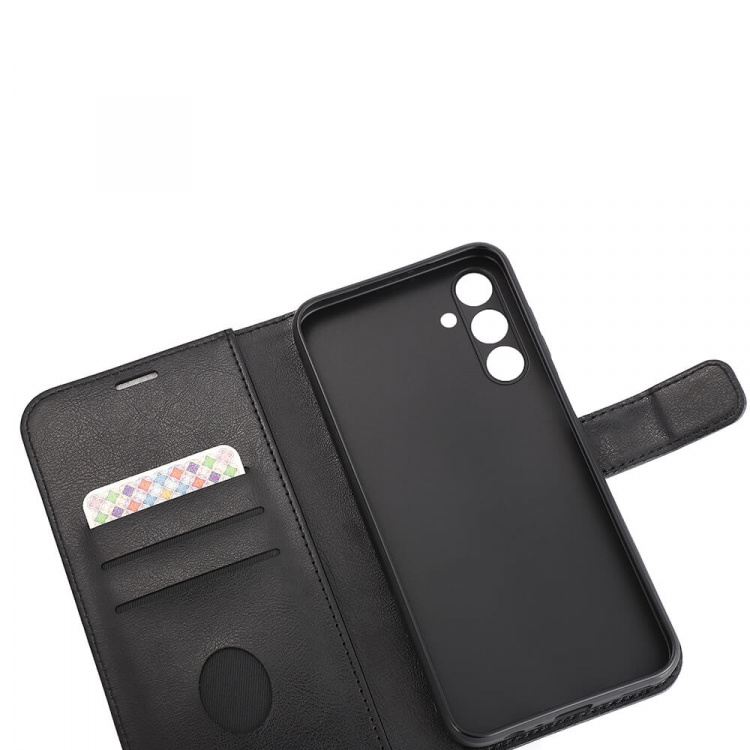 Radicover Wallet Case Anti-Radiation 3 Card RFID Black - Samsung A15 5G/A15 4G Radicover Wallet Case Anti-Radiation 3 Card RFID Black - Samsung A15 5G/A15 4G