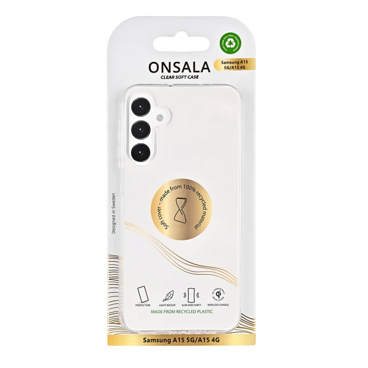 Onsala Back Recycled Clear Case TPU Samsung A15 5G/A15 4G