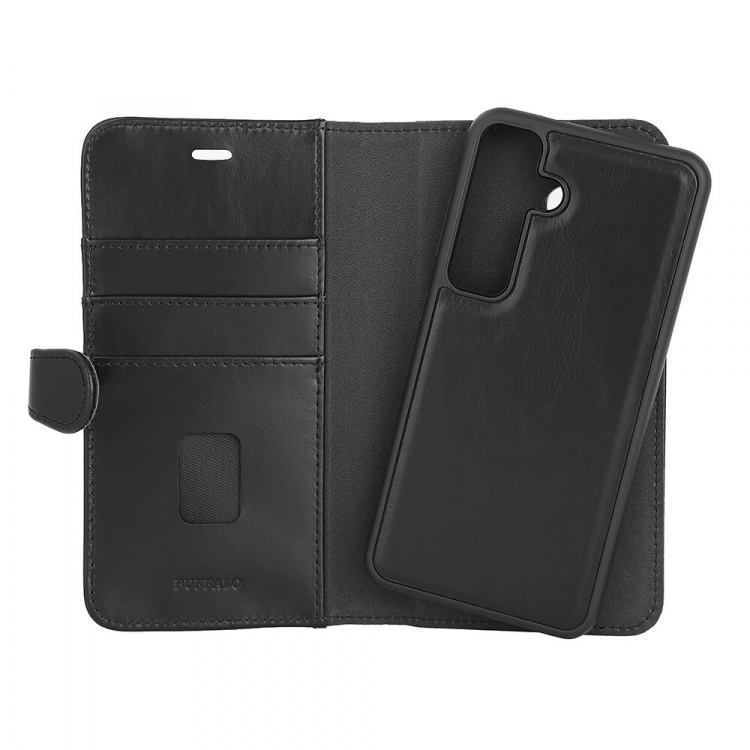Buffalo Wallet Case Leather 2-in-1 Black - Samsung S24 5G Buffalo Wallet Case Leather 2-in-1 Black - Samsung S24 5G