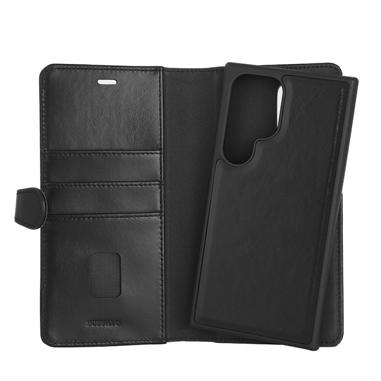 Buffalo Wallet Case Leather 2-in-1 Black - Samsung S24 Ultra 5G