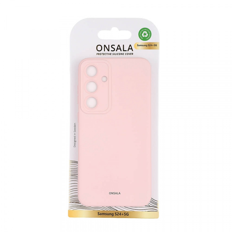 Onsala Phone Case with Silicone Feel Chalk Pink - Samsung S24+ 5G Onsala Phone Case with Silicone Feel Chalk Pink - Samsung S24+ 5G