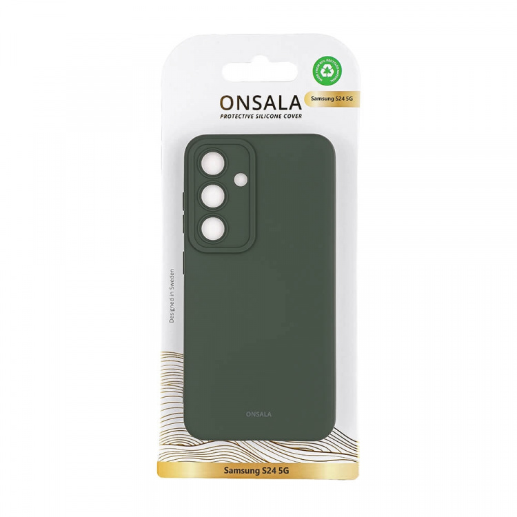 Onsala Phone Case Silicone Olive Green - Samsung S24 5G