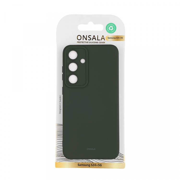 Onsala Phone Case with Silicone Feel Olive Green - Samsung S24+ 5G Onsala Phone Case with Silicone Feel Olive Green - Samsung S24+ 5G