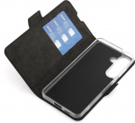 Wave BookCase -skyddsskal, Samsung Galaxy S24, svart