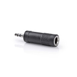 Nedis Stereo Audio Adapter | 3.5 mm Male | 6.35 mm Female | Nickel Plated | Straight | ABS | Black | 1 pcs | Box Nedis Stereo Audio Adapter | 3.5 mm Male | 6.35 mm Female | Nickel Plated | Straight | ABS | Black | 1 pcs | Box