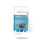 Nedis Stereo Audio Adapter | 3.5 mm Male | 2x 3.5 mm Female | Nickel Plated | Straight | ABS | Black | 1 pcs | Box