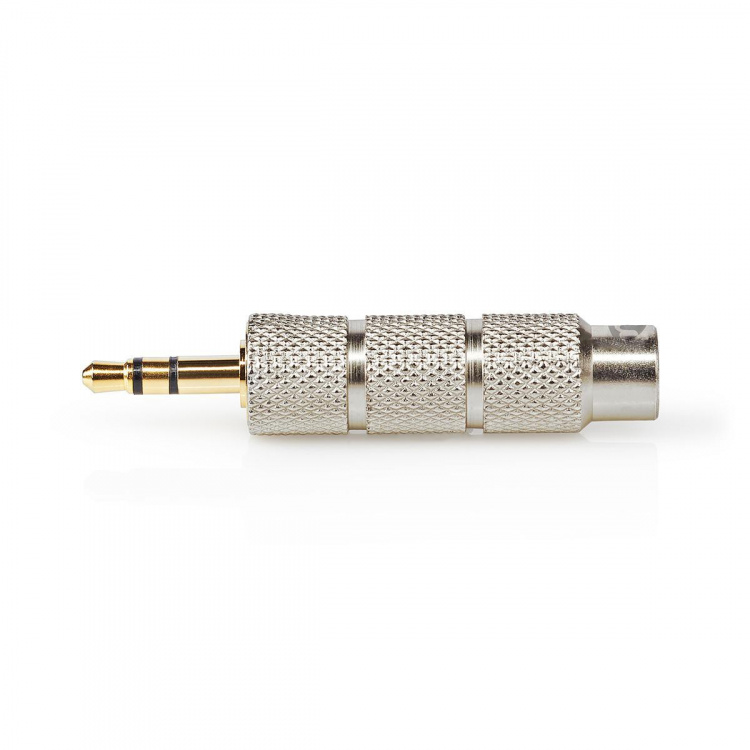 Nedis Stereo Audio Adapter | 3.5 mm Male | 6.35 mm Female | Gold Plated | Straight | Metal | Gold / Metal | 1 pcs | Cover Window Box