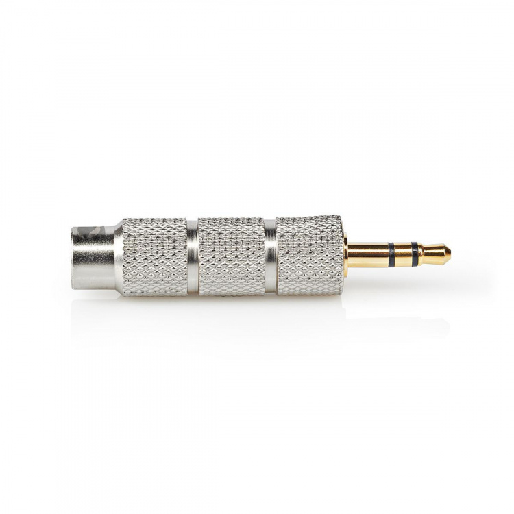 Nedis Stereo Audio Adapter | 3.5 mm Male | 6.35 mm Female | Gold Plated | Straight | Metal | Gold / Metal | 1 pcs | Cover Window Box