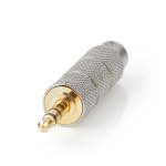 Nedis Stereo Audio Adapter | 3.5 mm Male | 6.35 mm Female | Gold Plated | Straight | Metal | Gold / Metal | 1 pcs | Cover Window Box