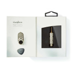 Nedis Stereo Audio Adapter | 3.5 mm Male | 6.35 mm Female | Gold Plated | Straight | Metal | Gold / Metal | 1 pcs | Cover Window Box