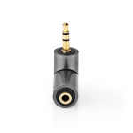 Nedis Stereo Audio Adapter | 3.5 mm Male | 3.5 mm Female | Gold Plated | Straight | Metal | Gold / Gun Metal Grey | 1 pcs | Cover Window Box