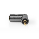 Nedis Stereo Audio Adapter | 3.5 mm Male | 3.5 mm Female | Gold Plated | Straight | Metal | Gold / Gun Metal Grey | 1 pcs | Cover Window Box