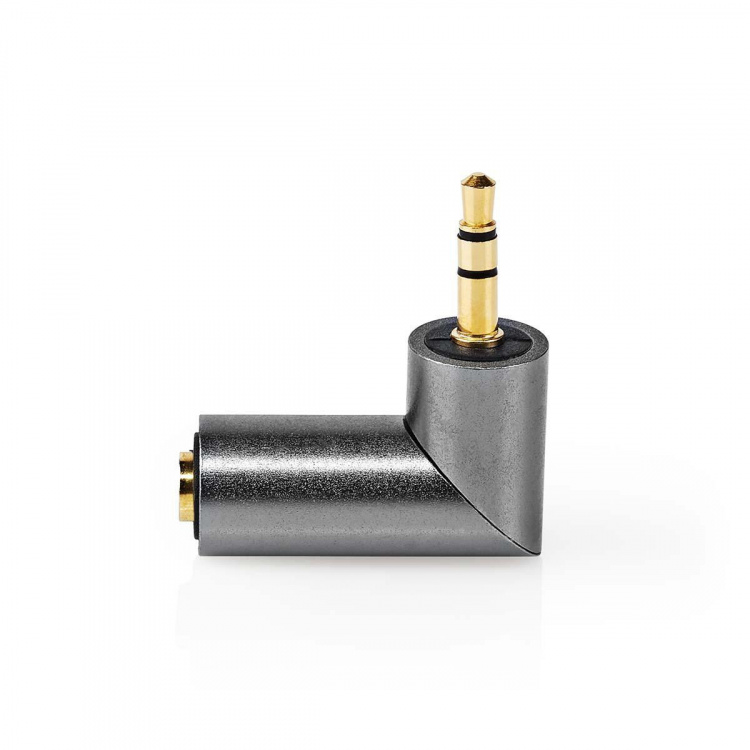 Nedis Stereo Audio Adapter | 3.5 mm Male | 3.5 mm Female | Gold Plated | Straight | Metal | Gold / Gun Metal Grey | 1 pcs | Cover Window Box