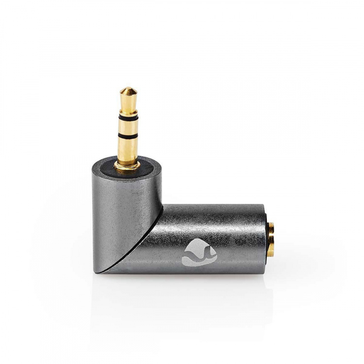 Nedis Stereo Audio Adapter | 3.5 mm Male | 3.5 mm Female | Gold Plated | Straight | Metal | Gold / Gun Metal Grey | 1 pcs | Cover Window Box