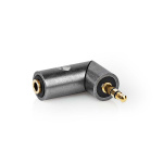 Nedis Stereo Audio Adapter | 3.5 mm Male | 3.5 mm Female | Gold Plated | Straight | Metal | Gold / Gun Metal Grey | 1 pcs | Cover Window Box