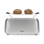 Nedis Toaster | 2 Long Slots | Browning levels: 7 | Defrost feature | Aluminium / Silver