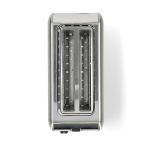 Nedis Toaster | 2 Long Slots | Browning levels: 7 | Defrost feature | Aluminium / Silver