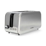 Nedis Toaster | 2 Long Slots | Browning levels: 7 | Defrost feature | Aluminium / Silver