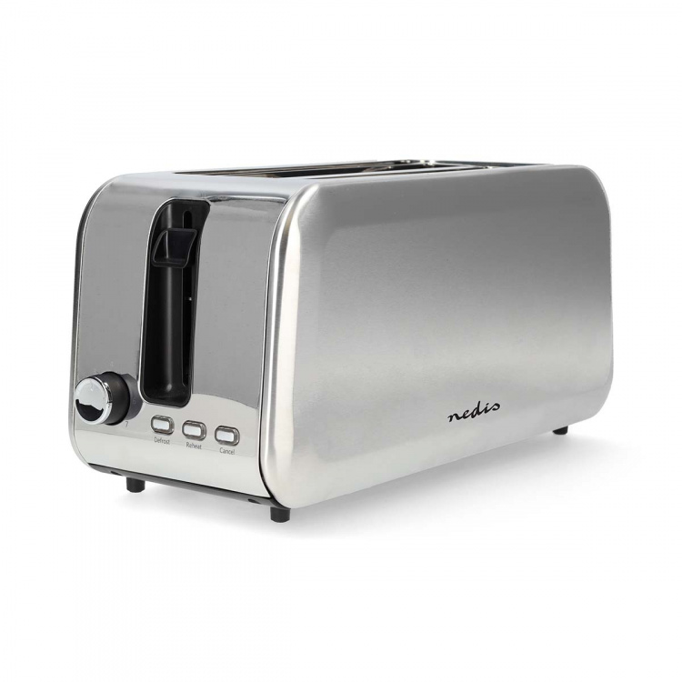 Nedis Toaster | 2 Long Slots | Browning levels: 7 | Defrost feature | Aluminium / Silver