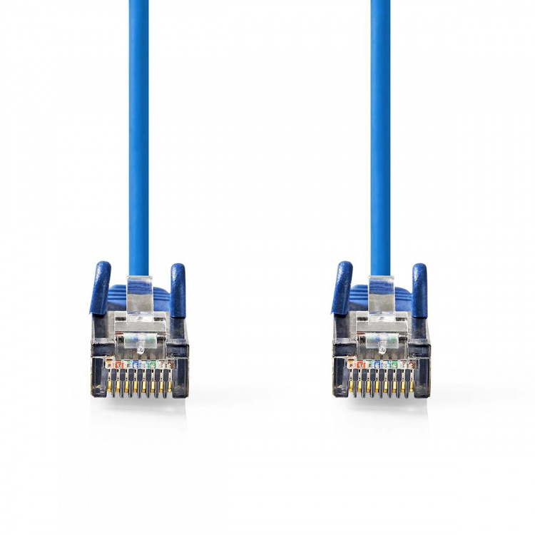 Nedis CAT5e Cable | SF/UTP | RJ45 Male | RJ45 Male | 20.0 m | Round | PVC | Blue | Label