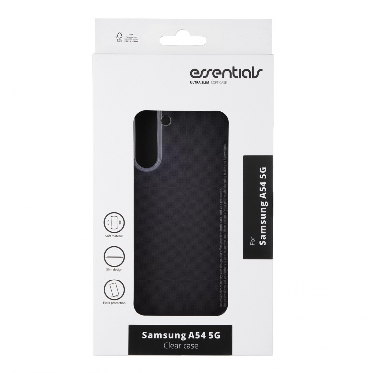 Essentials Samsung Galaxy A54 5G TPU back cover, transparent Essentials Samsung Galaxy A54 5G TPU back cover, transparent