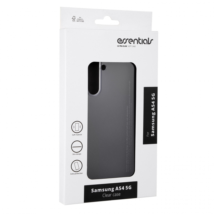 Essentials Samsung Galaxy A54 5G TPU back cover, transparent Essentials Samsung Galaxy A54 5G TPU back cover, transparent