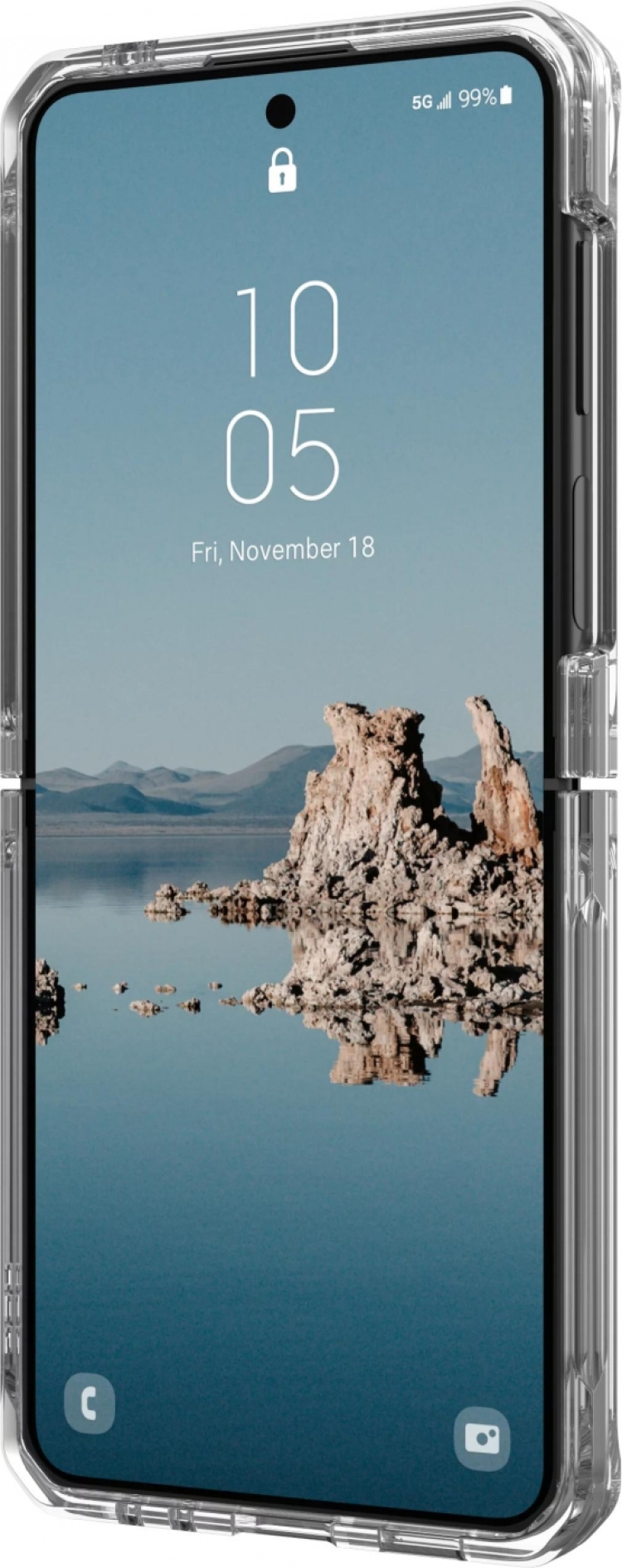 Urban Armor Gear Samsung Galaxy Z Flip5 Plyo Pro, Ice/Silver