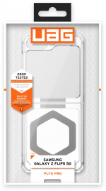 Urban Armor Gear Samsung Galaxy Z Flip5 Plyo Pro, Ice/Silver