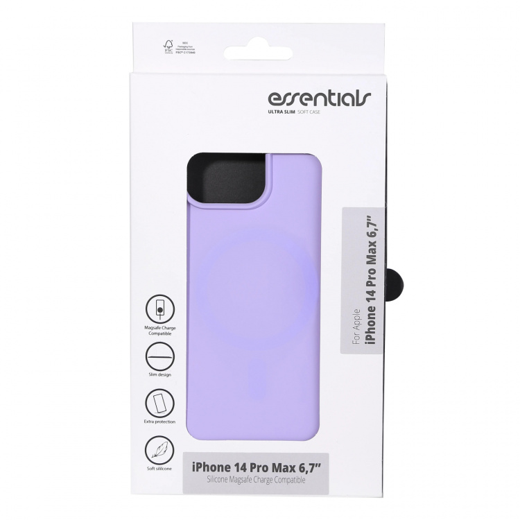 Essentials iPhone 14 Pro Max Silicone Mag back cov,Purpl Essentials iPhone 14 Pro Max Silicone Mag back cov,Purpl
