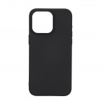 Essentials iPhone 15 Pro Max silicone back cover, black