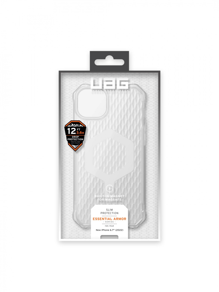 Urban Armor Gear iPhone 14 Plus Essential Armor Magsafe,Fro Ice Urban Armor Gear iPhone 14 Plus Essential Armor Magsafe,Fro Ice