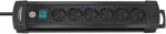 Brennenstuhl 6 way Extension Socket, 3m, Black