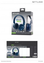 MUSE M-276 BTB Headphones On-ear BT Blue
