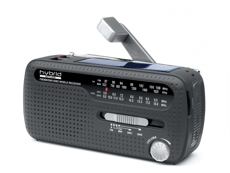 MUSE MH-07 DS Radio FM WB Solar Dynamo, black