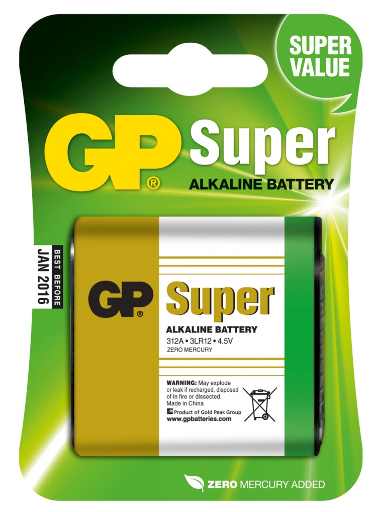 GP Super Alkaline 4,5V 1 Pack (B)