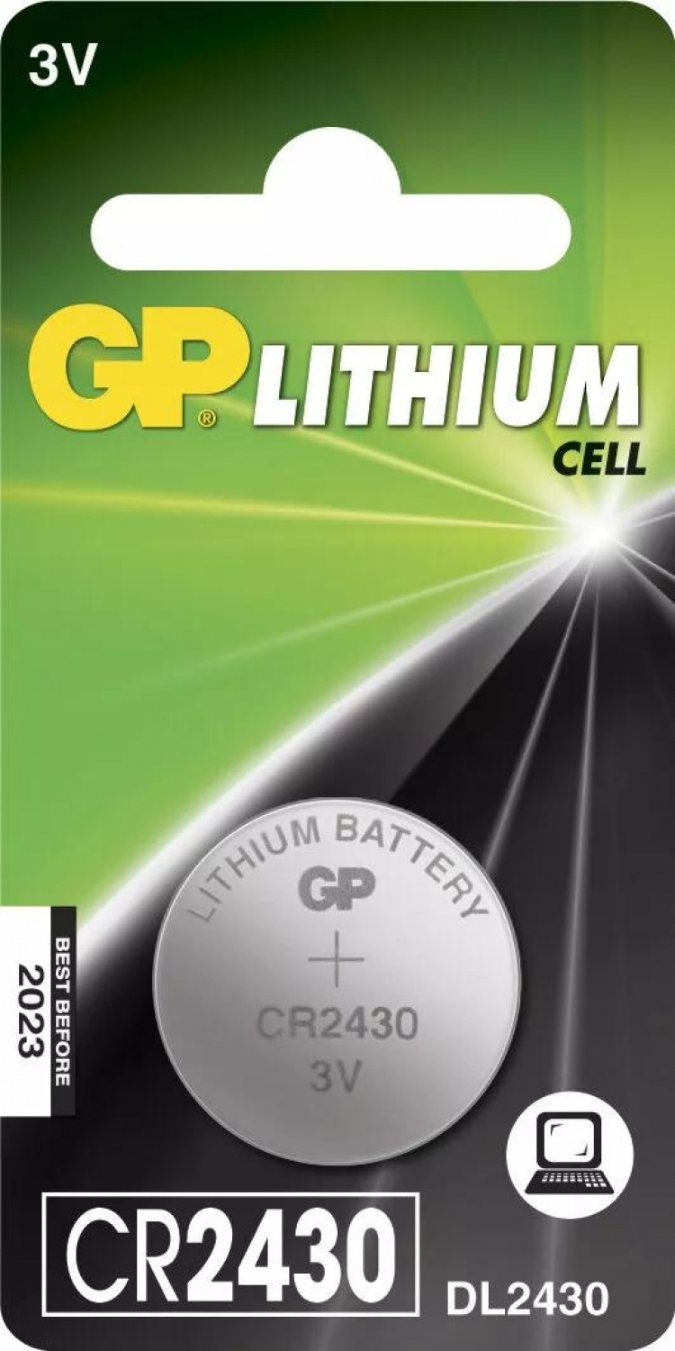 GP CR2430 Lithium Coin, 1 Pack (B)