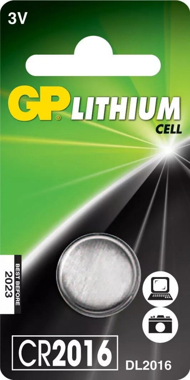 GP CR2016 Lithium Coin, 1 Pack (B)