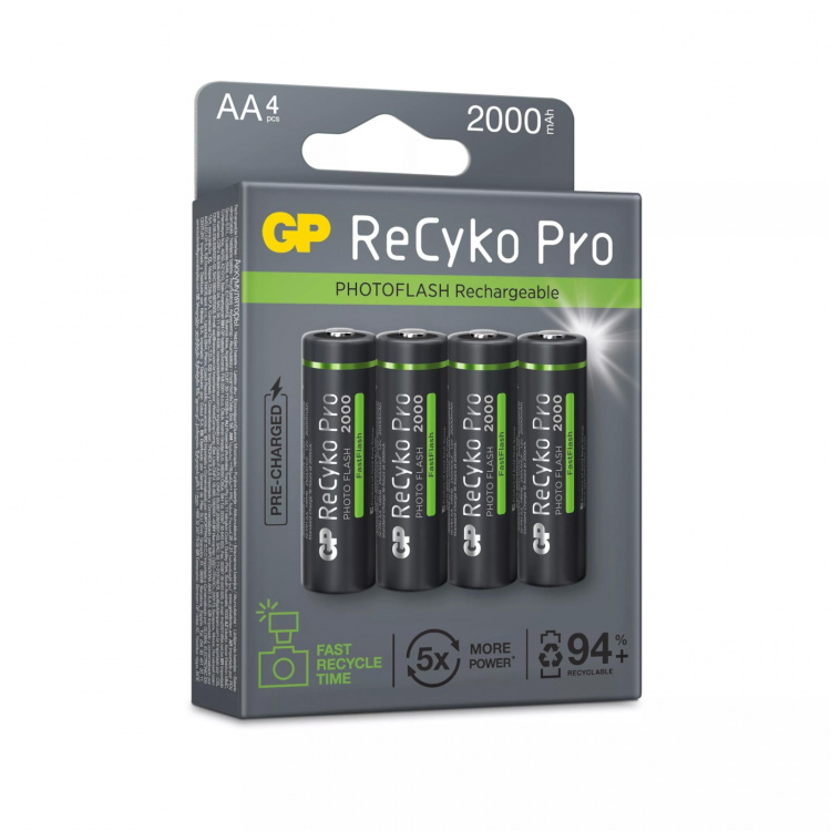 GP Recyko Pro Photoflash 2000mAh AA 4 Pack (PB)