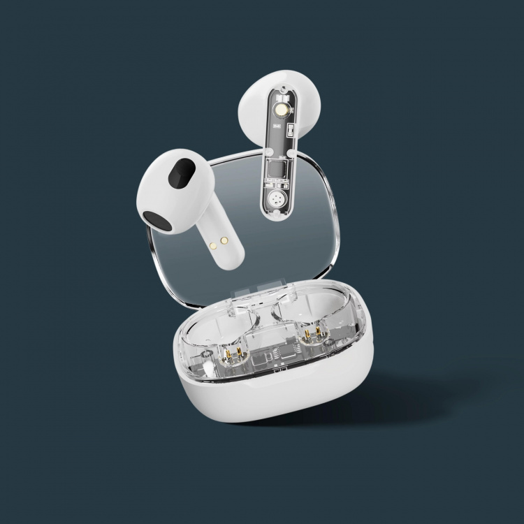 Streetz T150 TWS earphones, Transparent White Streetz T150 TWS earphones, Transparent White