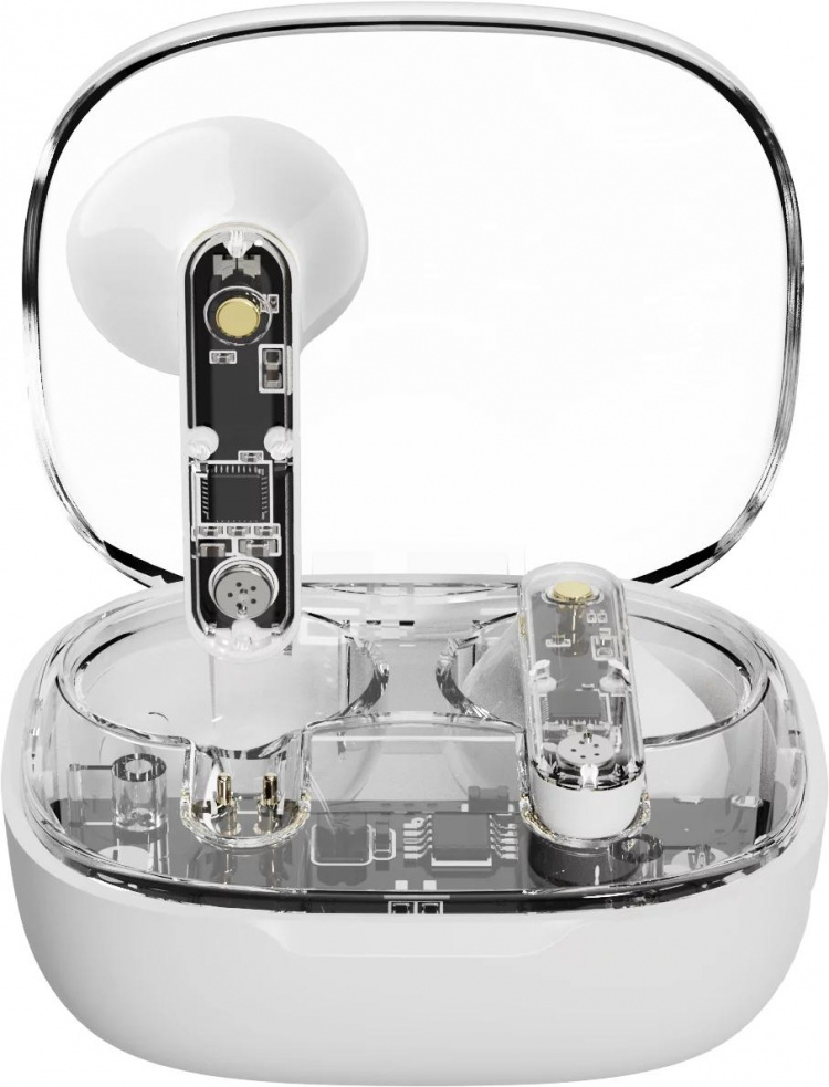 Streetz T150 TWS earphones, Transparent White Streetz T150 TWS earphones, Transparent White