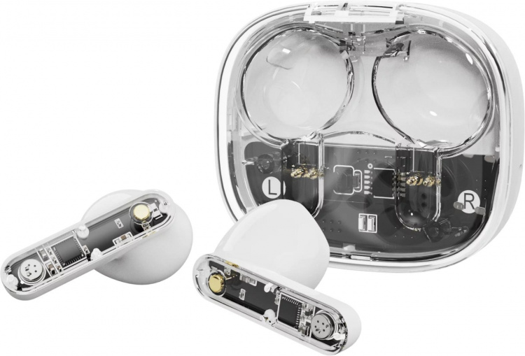 Streetz T150 TWS earphones, Transparent White Streetz T150 TWS earphones, Transparent White