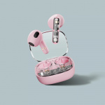 Streetz T150 TWS earphones, Transparent Pink