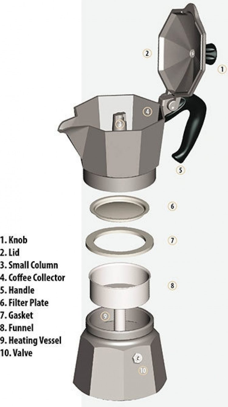 Bialetti Moka Express coffee pot, 12 cups