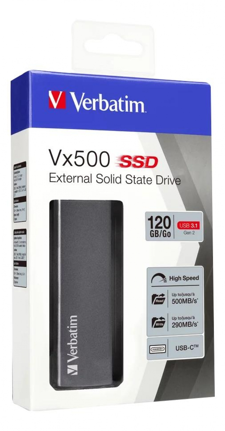Verbatim Vx500 External SSD USB 3.1 G2 120GB