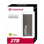Transcend Portabel SSD ESD256C USB-C 2TB 10Gbps (R1050/W950 Mb/s) Aluminium