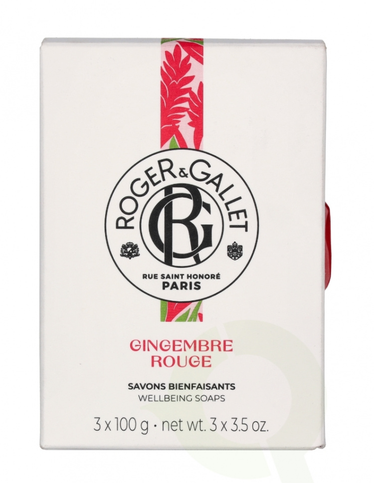 Roger & Gallet Gingembre Rouge Giftset 300 g Soap Bar - 3x100gr